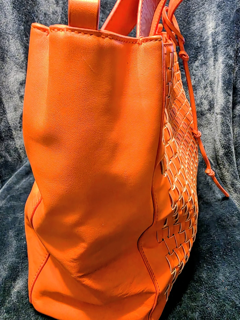 Vince Camuto Bright Orange Woven Tote